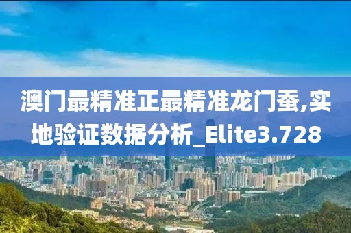 澳门最精准正最精准龙门蚕,实地验证数据分析_Elite3.728