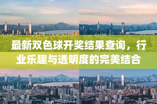最新双色球开奖结果查询，行业乐趣与透明度的完美结合