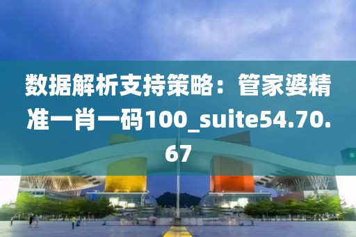 数据解析支持策略：管家婆精准一肖一码100_suite54.70.67