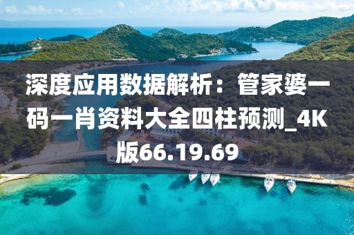 深度应用数据解析：管家婆一码一肖资料大全四柱预测_4K版66.19.69