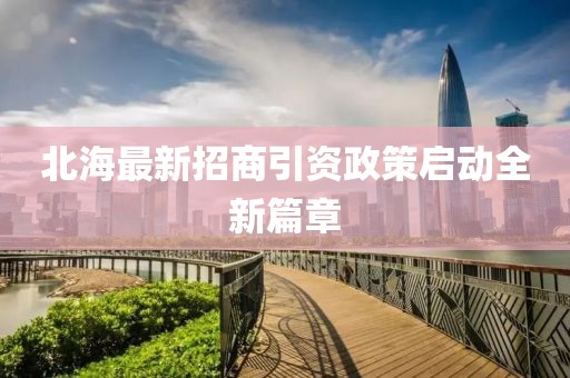 北海最新招商引资政策启动全新篇章