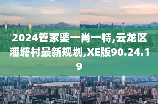 2024管家婆一肖一特,云龙区潘塘村最新规划,XE版90.24.19
