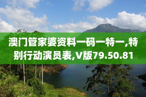 澳门管家婆资料一码一特一,特别行动演员表,V版79.50.81