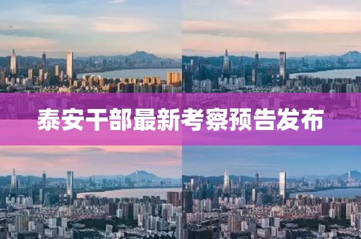 泰安干部最新考察预告发布