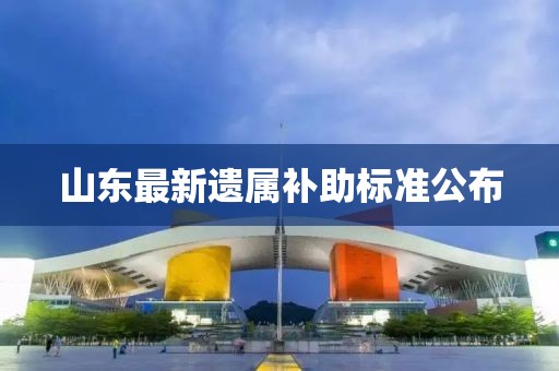 山东最新遗属补助标准公布
