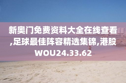 新奥门免费资料大全在线查看,足球最佳阵容精选集锦,港股WOU24.33.62