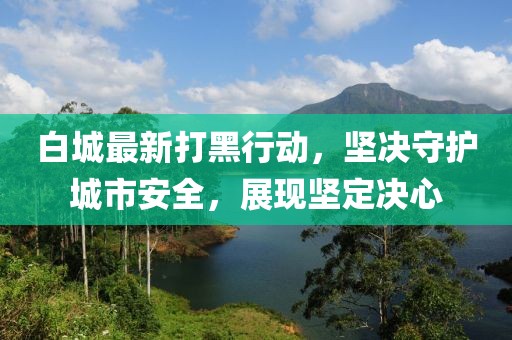 白城最新打黑行动，坚决守护城市安全，展现坚定决心