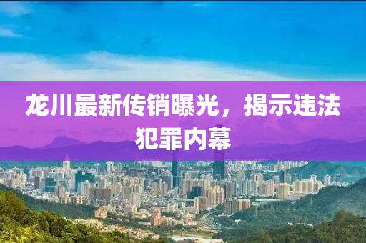 龙川最新传销曝光，揭示违法犯罪内幕