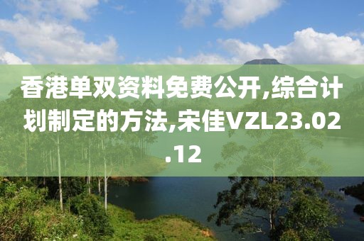 香港单双资料免费公开,综合计划制定的方法,宋佳VZL23.02.12