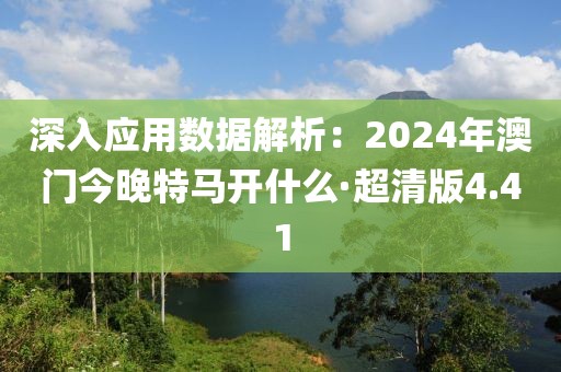 深入应用数据解析：2024年澳门今晚特马开什么·超清版4.41