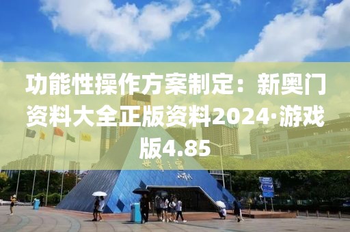 功能性操作方案制定：新奥门资料大全正版资料2024·游戏版4.85