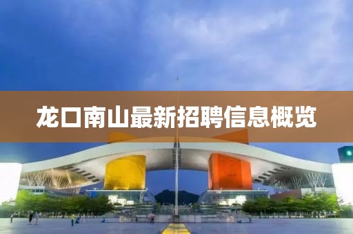 龙口南山最新招聘信息概览