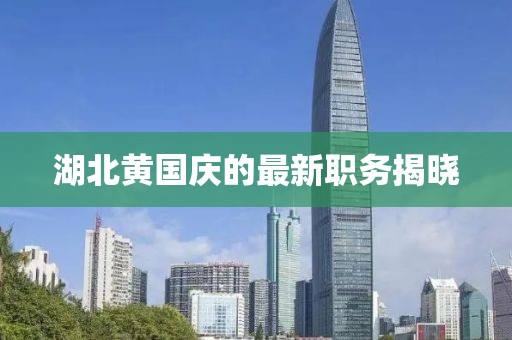 湖北黄国庆的最新职务揭晓
