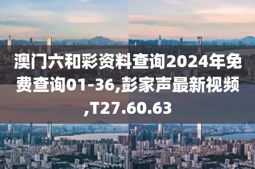澳门六和彩资料查询2024年免费查询01-36,彭家声最新视频,T27.60.63