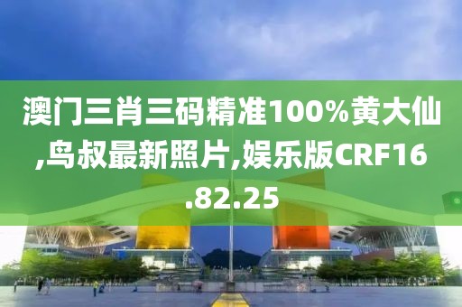 澳门三肖三码精准100%黄大仙,鸟叔最新照片,娱乐版CRF16.82.25