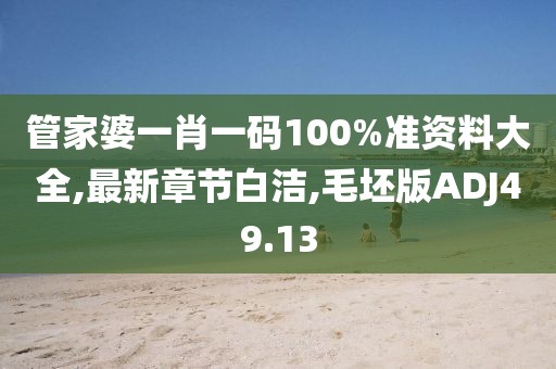 管家婆一肖一码100%准资料大全,最新章节白洁,毛坯版ADJ49.13