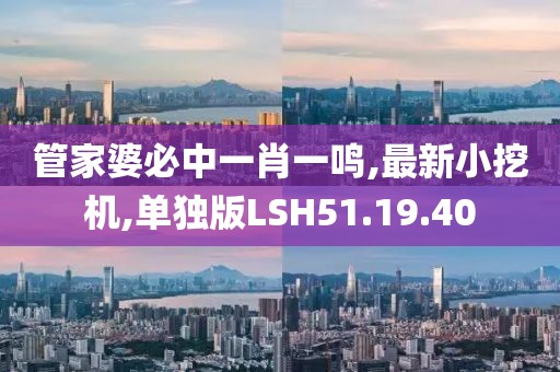 管家婆必中一肖一鸣,最新小挖机,单独版LSH51.19.40