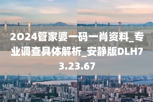 2O24管家婆一码一肖资料_专业调查具体解析_安静版DLH73.23.67