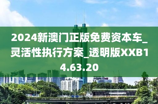 2024新澳门正版免费资本车_灵活性执行方案_透明版XXB14.63.20