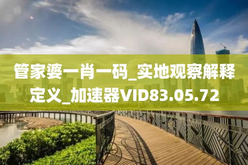 管家婆一肖一码_实地观察解释定义_加速器VID83.05.72
