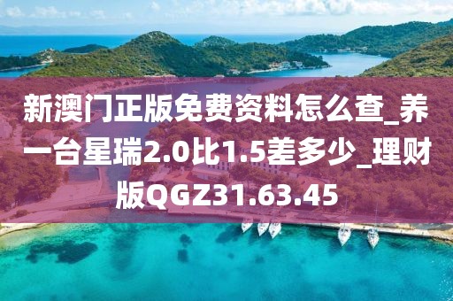 新澳门正版免费资料怎么查_养一台星瑞2.0比1.5差多少_理财版QGZ31.63.45