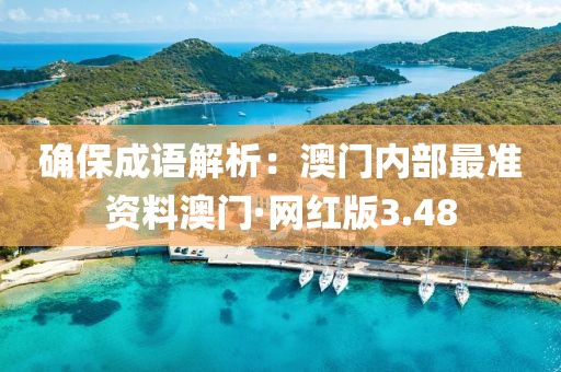 确保成语解析：澳门内部最准资料澳门·网红版3.48