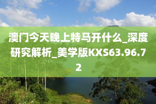 澳门今天晚上特马开什么_深度研究解析_美学版KXS63.96.72
