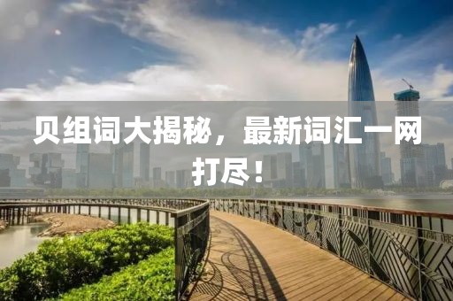贝组词大揭秘，最新词汇一网打尽！