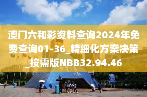 澳门六和彩资料查询2024年免费查询01-36_精细化方案决策_按需版NBB32.94.46