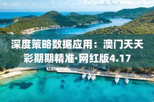 深度策略数据应用：澳门天天彩期期精准·网红版4.17