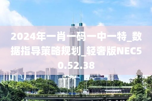 2024年一肖一码一中一特_数据指导策略规划_轻奢版NEC50.52.38