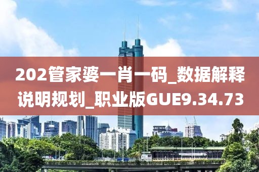 202管家婆一肖一码_数据解释说明规划_职业版GUE9.34.73