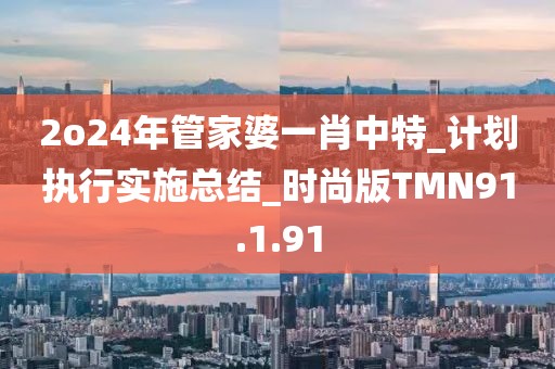 2o24年管家婆一肖中特_计划执行实施总结_时尚版TMN91.1.91