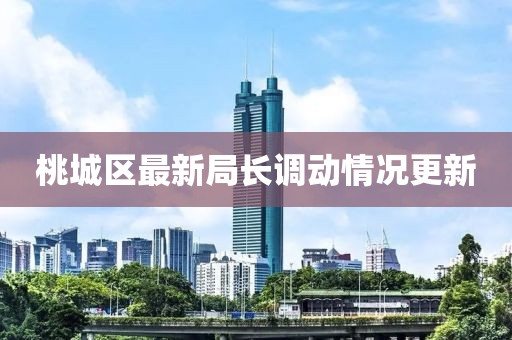 桃城区最新局长调动情况更新