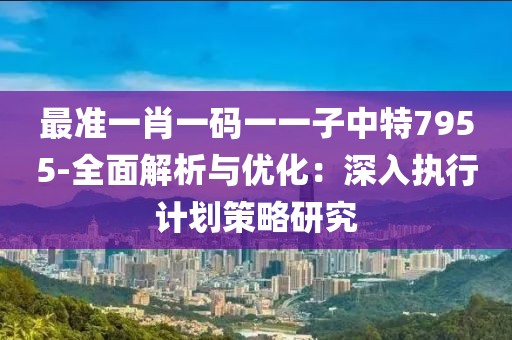 最准一肖一码一一子中特7955-全面解析与优化：深入执行计划策略研究