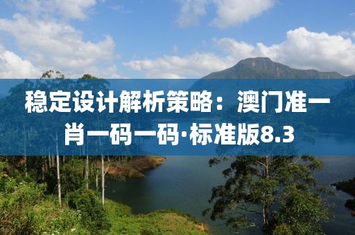 稳定设计解析策略：澳门准一肖一码一码·标准版8.3