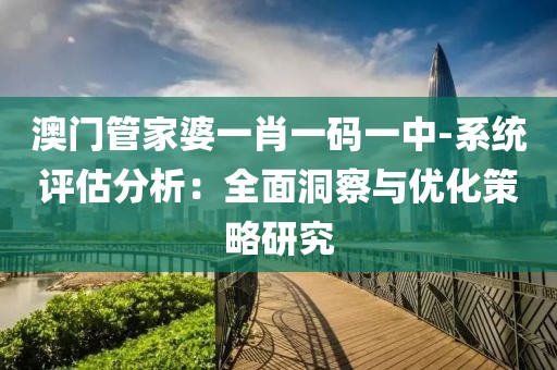 澳门管家婆一肖一码一中-系统评估分析：全面洞察与优化策略研究