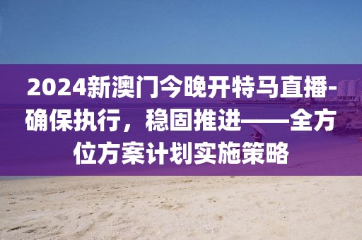 2024新澳门今晚开特马直播-确保执行，稳固推进——全方位方案计划实施策略