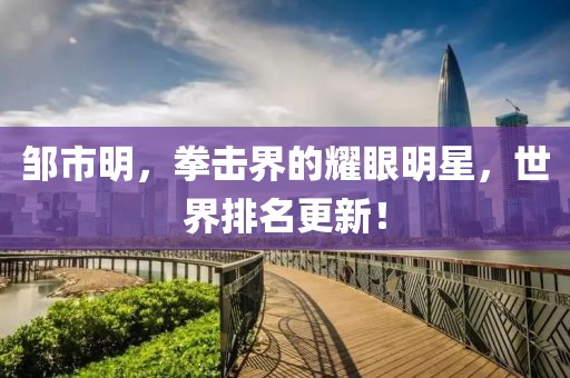 邹市明，拳击界的耀眼明星，世界排名更新！