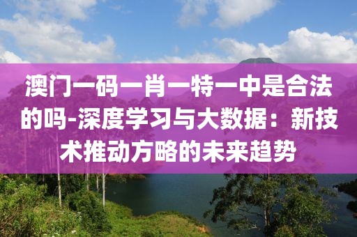 澳门一码一肖一特一中是合法的吗-深度学习与大数据：新技术推动方略的未来趋势
