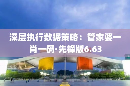 深层执行数据策略：管家婆一肖一码·先锋版6.63