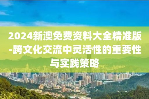 2024新澳免费资料大全精准版-跨文化交流中灵活性的重要性与实践策略