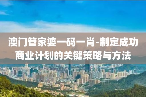 澳门管家婆一码一肖-制定成功商业计划的关键策略与方法