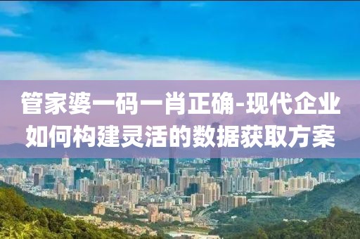 管家婆一码一肖正确-现代企业如何构建灵活的数据获取方案