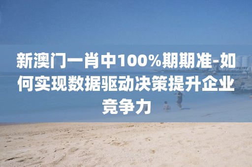 新澳门一肖中100%期期准-如何实现数据驱动决策提升企业竞争力