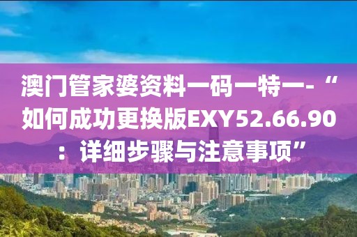 澳门管家婆资料一码一特一-“如何成功更换版EXY52.66.90：详细步骤与注意事项”
