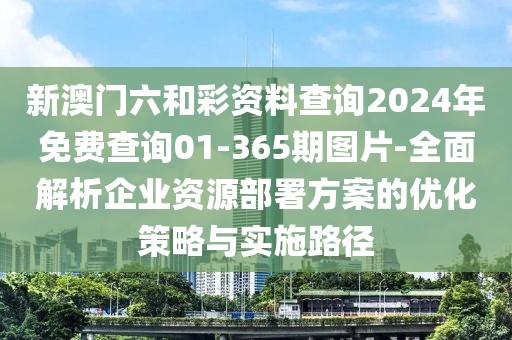 新澳门六和彩资料查询2024年免费查询01-365期图片-全面解析企业资源部署方案的优化策略与实施路径