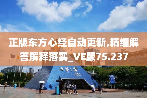 正版东方心经自动更新,精细解答解释落实_VE版75.237