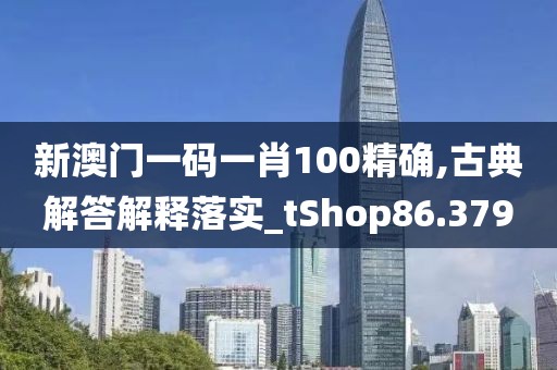 新澳门一码一肖100精确,古典解答解释落实_tShop86.379