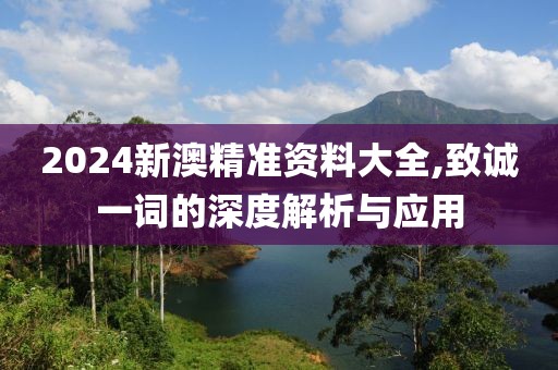 2024新澳精准资料大全,致诚一词的深度解析与应用